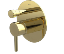 GRAFF ME 2362150PB BATERIA DWUDROŻNA PRYSZNICOWA, POLISHED BRASS PVD