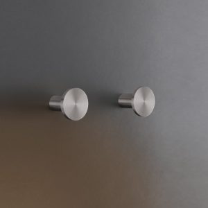 CEADESIGN STE01S HACZYKI ŚCIENNE 2 SZT, STAL NIERDZEWNA, SATYNA