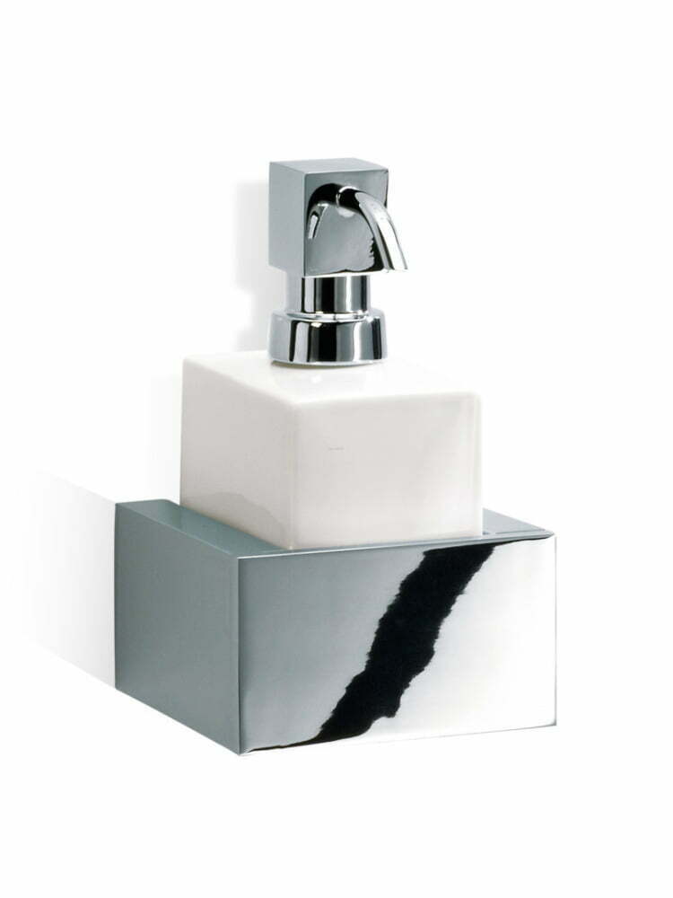 DECOR WALTHER 0590900 BK WSP BRICK DOZOWNIK DO MYDŁA MONTOWANY DO ŚCIANY CHROM/PORCELANOWA BIEL
