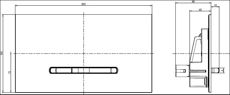 VILLEROY & BOCH VICONNECT 92218061 PRZYCISK SPŁUKUJĄCY 25,3X14,5 , CHROM