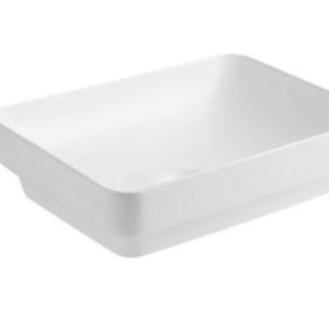 OUTLET: EMPORIA UMYWALKA CERAMICZNA 8678 EGIA 02 NABLATOWA/WPUSZCZANA W BLAT 50x37x14 CM BIAŁA