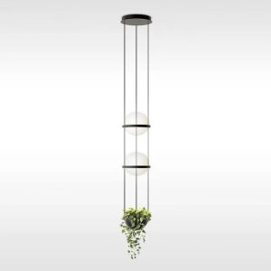 VIBIA LAMPA WISZĄCA Z DONICZKĄ 372818/1B PALMA GRAFIT LED 2700K 1736lm