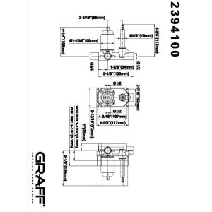 GRAFF 2394100PC ELEMENT PODTYNKOWY DO BATERII PRYSZNICOWEJ