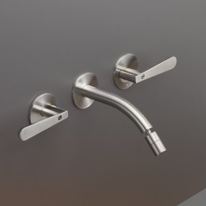 CEA DESIGN LUTEZIA LTZ04S BATERIA UMYWALKOWA PODTYNKOWA 3-OTWOROWA , Z REGULOWANĄ WYLEWKĄ 170MM , STAL NIERDZEWNA SATYNA