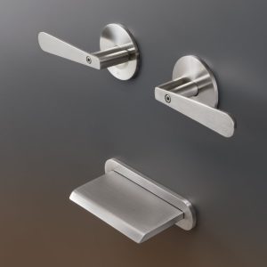 CEA DESIGN LUTEZIA LTZ33S BATERIA WANNOWA PODTYNKOWA Z WYLEWKĄ KASKADOWĄ 70MM , STAL NIERDZEWNA SATYNA