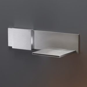 CEA DESIGN REGOLO REG05S BATERIA UMYWALKOWA PODTYNKOWA , PROGRESYWNA , WYLEWKA KASKADOWA 85 MM , STAL NIERDZEWNA SATYNA