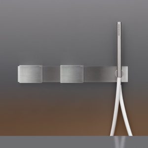 CEA DESIGN REGOLO REG11S ZESTAW 2 BATERII WANNOWO-PRYSZNICOWYCH , PODTYNKOWYCH , PROGRESYWNYCH , STAL NIERDZEWNA SATYNA