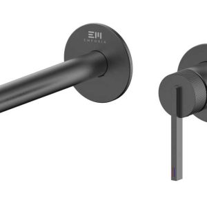EMPORIA ORI 08012BN BATERIA UMYWALKOWA PODTYNKOWA , 2 ROZETY , Z BOXEM , GUN METAL