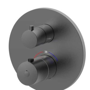 EMPORIA ORI 08043BN BATERIA WANNOWO-PRYSZNICOWA TERMOSTATYCZNA , PODTYNKOWA , Z BOXEM 3-WYJŚCIOWYM , GUN METAL