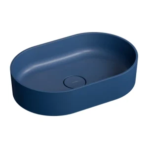 OMNIRES  OVO M+ UMYWALKA NABLATOWA OWALNA 55x36x14,7 CM MIDNIGDHT BLUE MAT